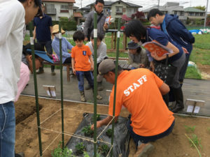 菜園アドバイザーが指導